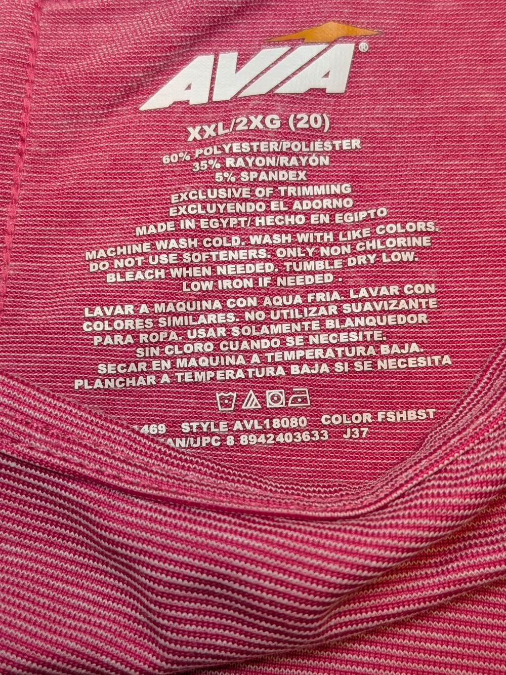 Avia Rose Pink Lightweight Tank Top EUC - Picture 3 of 4